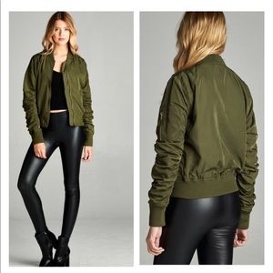 Hunter Green Bomber Jacket
